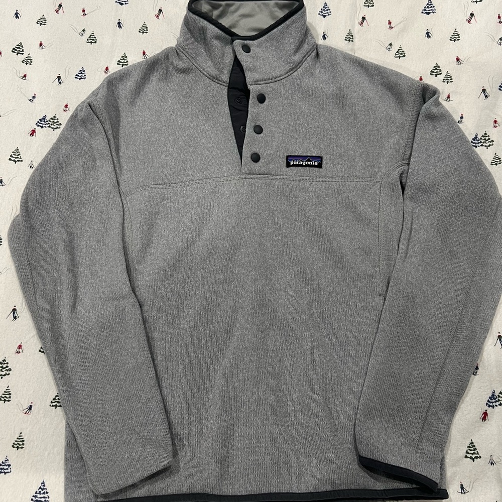 Patagonia Heather Gray Fleece Pullover